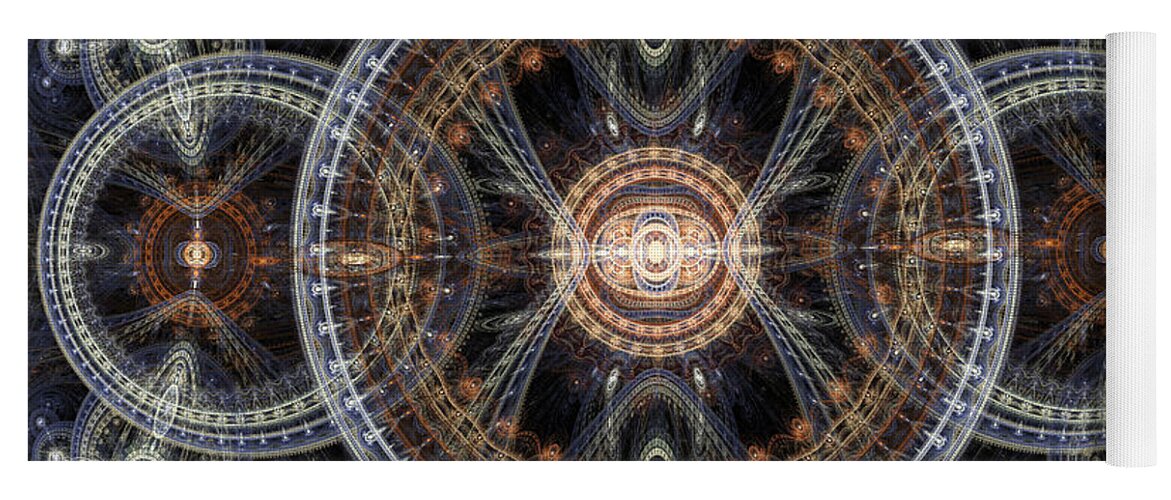 Abstract Yoga Mat featuring the digital art Fractal inception by Martin Capek