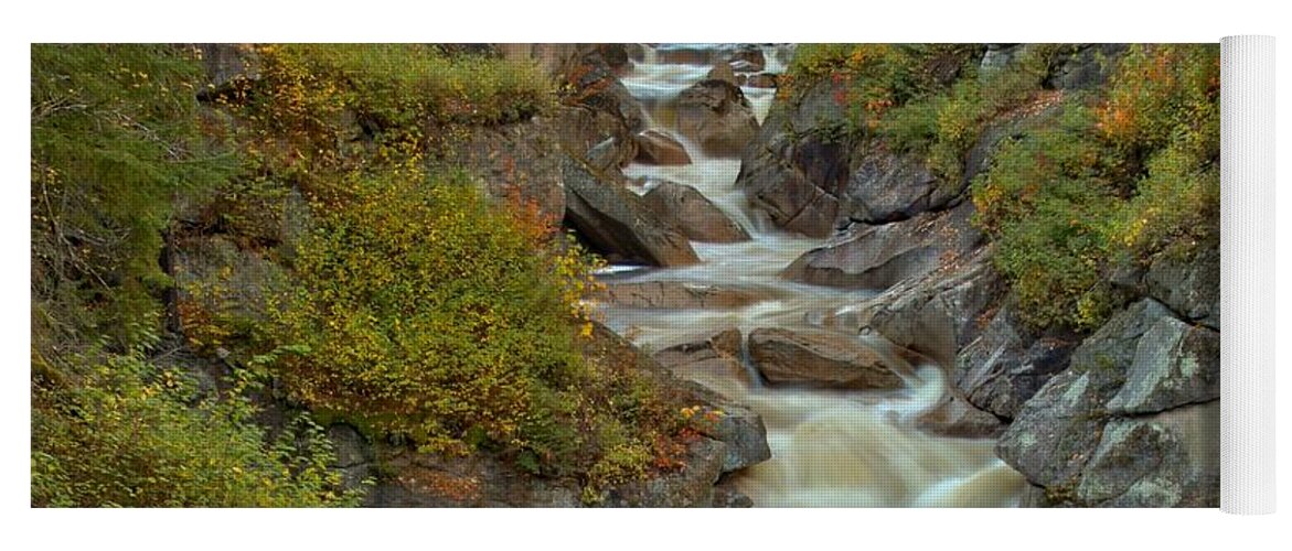 Liberty Gorge Yoga Mat featuring the photograph Franconia Notch Liberty Gorge by Adam Jewell