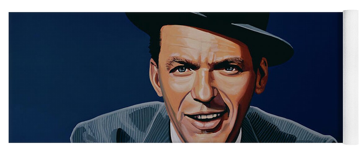 Frank Sinatra Yoga Mat featuring the painting Frank Sinatra by Paul Meijering