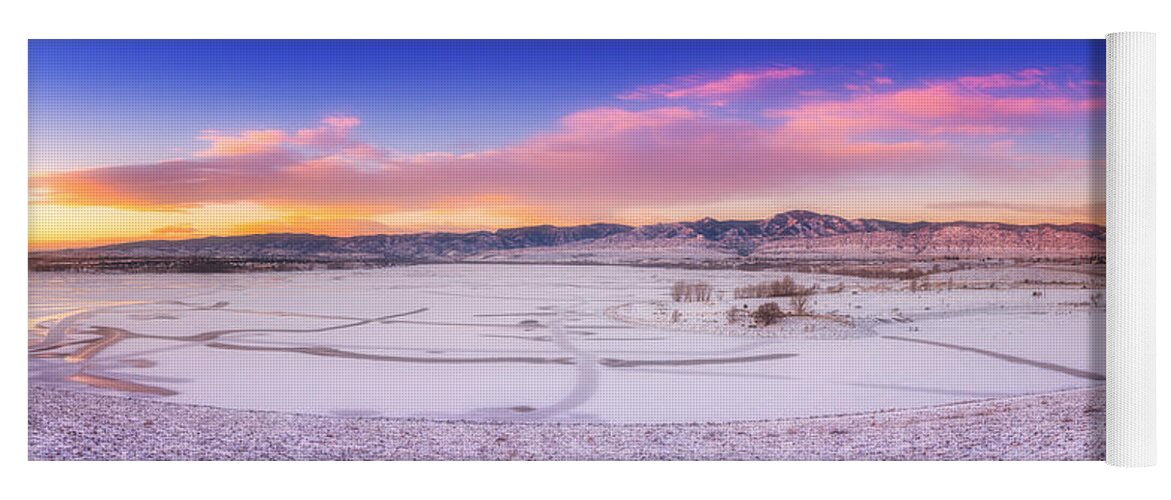 New Years Day Yoga Mat featuring the photograph Front Range Sunrise by Darren White
