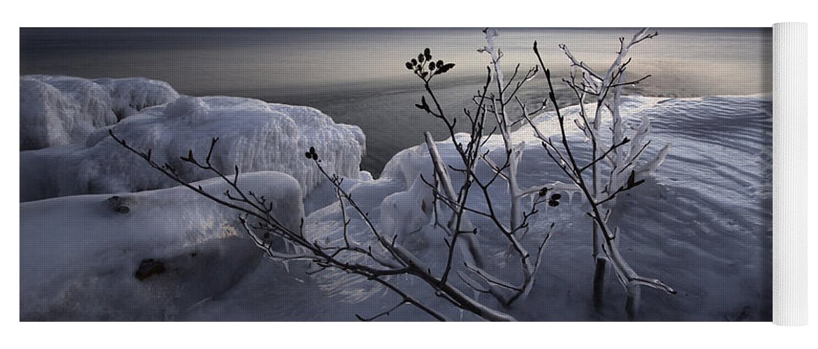 Bay Yoga Mat featuring the photograph Frozen Point before sunrise by Jakub Sisak
