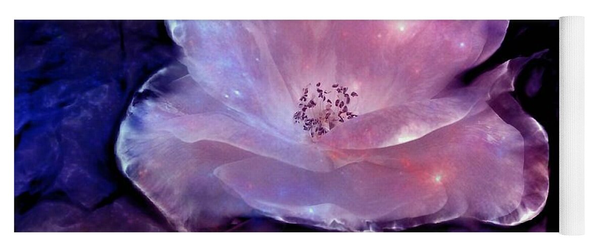 Rose Yoga Mat featuring the digital art Frozen Rose by Lilia D