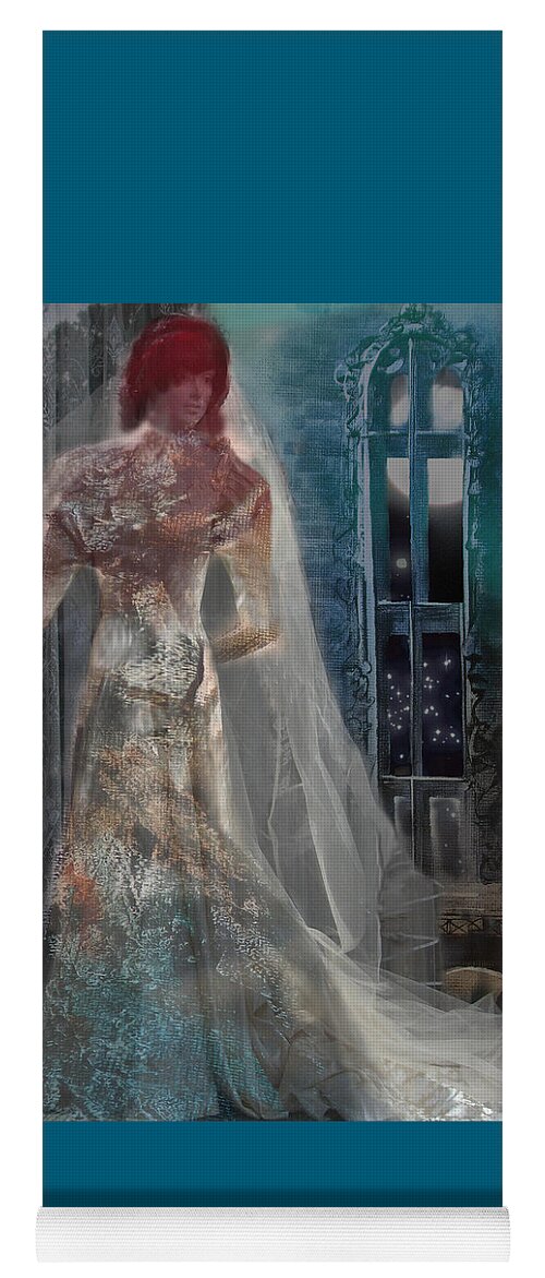 Ghost Yoga Mat featuring the digital art Ghost Bride by Lisa Yount