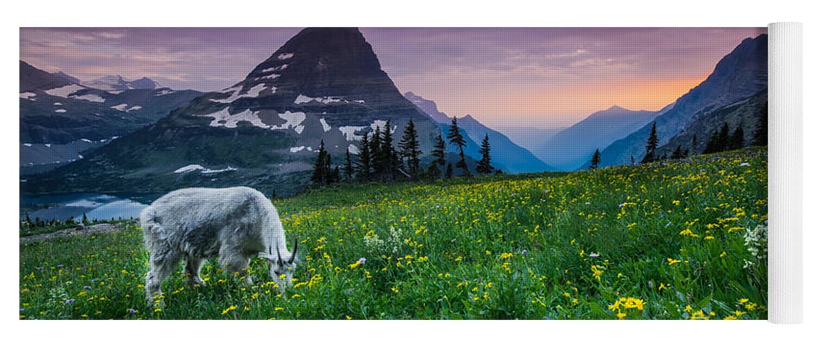 Clouds Yoga Mat featuring the photograph Glacier National Park 4 by Larry Marshall