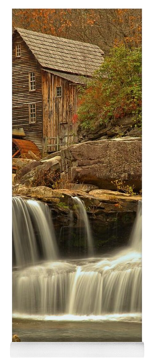 Glade Creek Grist Mill Yoga Mat featuring the photograph Glade Creek Grist Mill Portrait by Adam Jewell