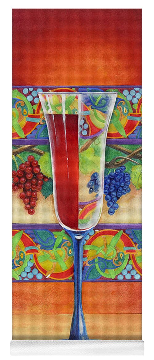 Surrealism Yoga Mat featuring the painting Wine Glass Half Full by Melissa A Benson