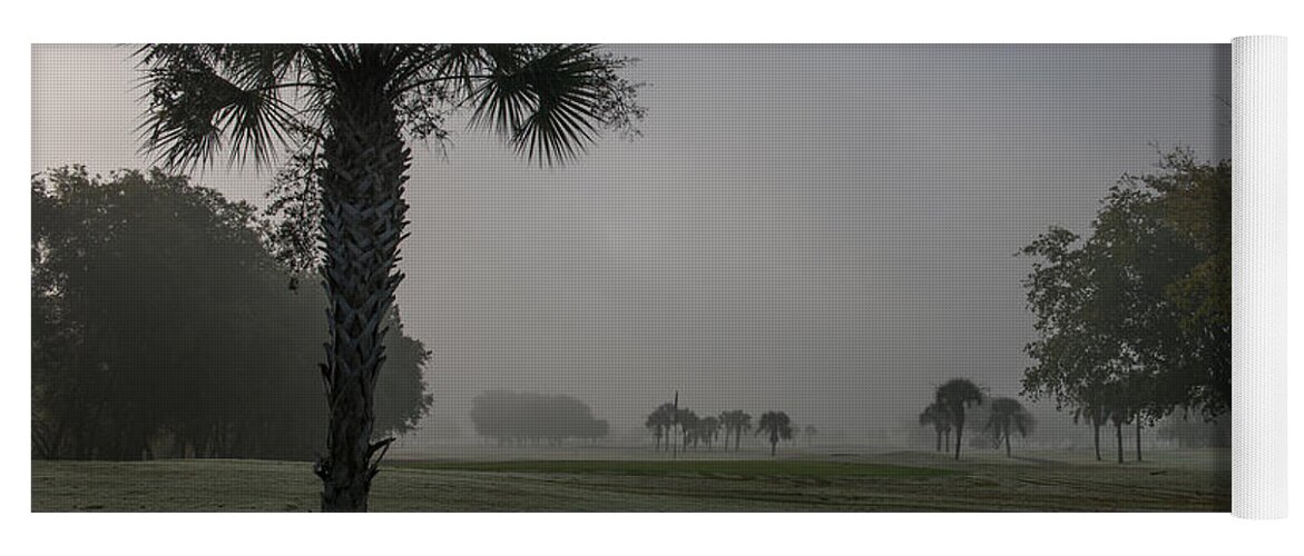 Fog Yoga Mat featuring the photograph Golfing in the Fog by Dale Powell