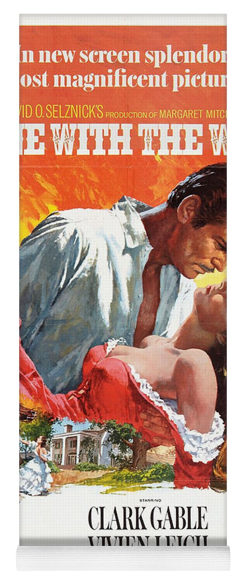 Movie Poster Yoga Mat featuring the photograph Gone With the Wind - 1939 by Georgia Clare