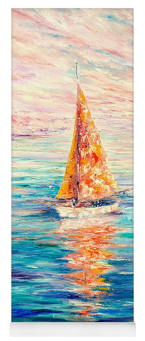 Contemporary Impressionism Yoga Mat featuring the painting Good Morning Beautiful by Helen Kagan
