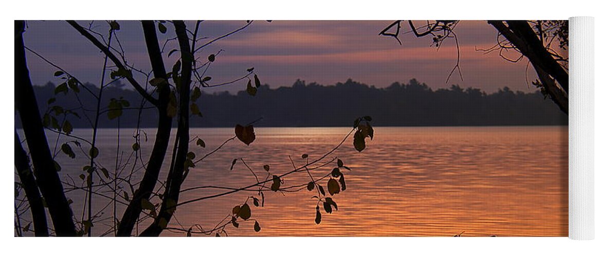 Lake Yoga Mat featuring the photograph Goodnight Lake by Cindy Greenstein