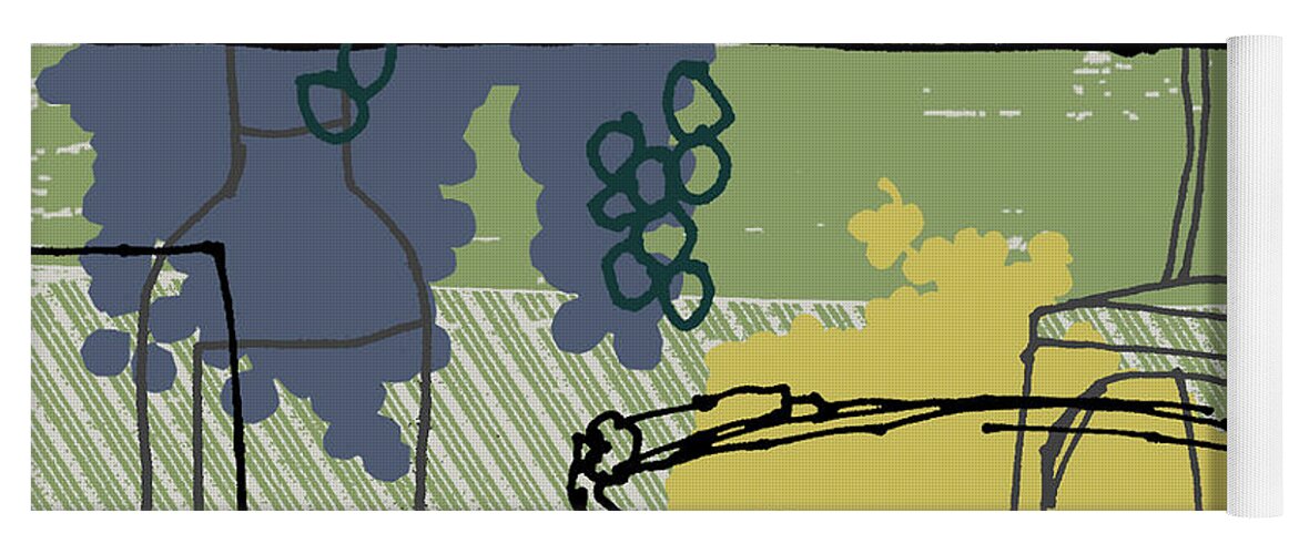 Absence Yoga Mat featuring the photograph Grapes Growing On Grapevine by Ikon Ikon Images