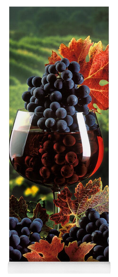 Craig Lovell Yoga Mat featuring the photograph Grapes in the Glass by Craig Lovell