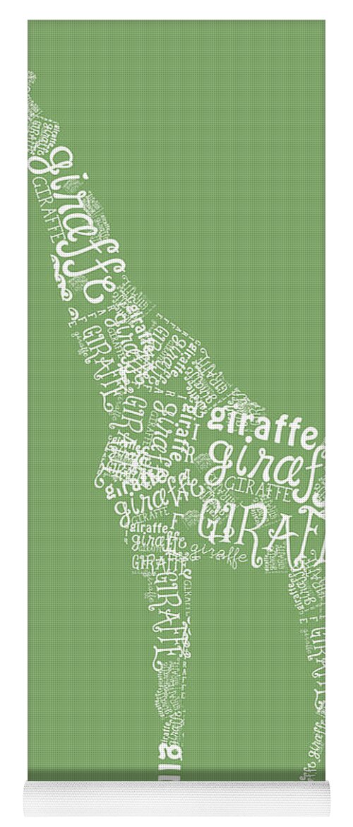 Graphic Yoga Mat featuring the digital art Graphic Giraffe by Heather Applegate