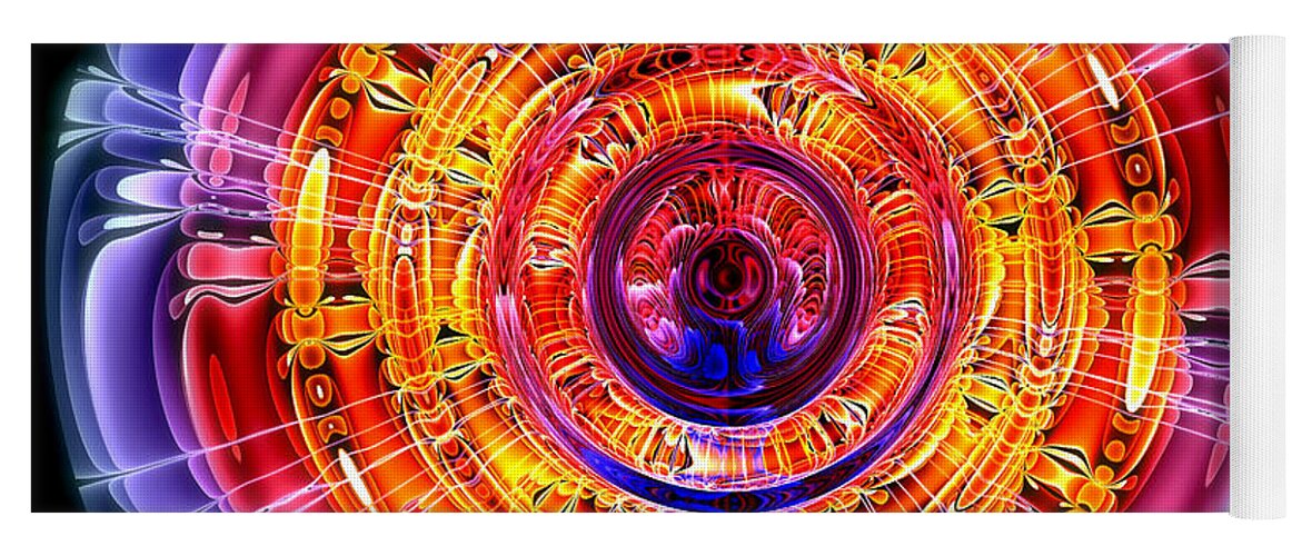 Abstract Yoga Mat featuring the digital art Great Energy by Pete Trenholm