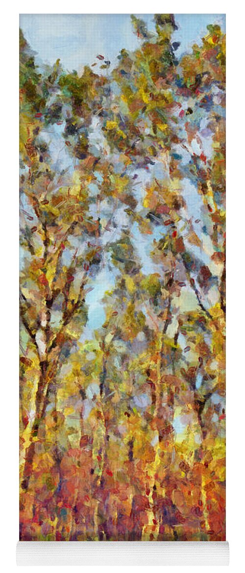 Rossidis Yoga Mat featuring the painting Greek forest 4 by George Rossidis