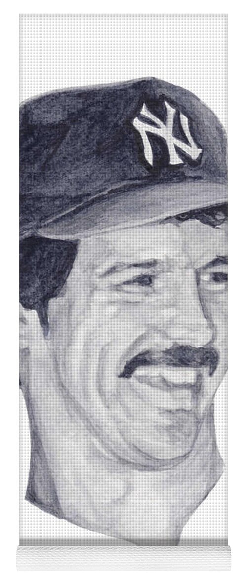 Ron Guidry Yoga Mat featuring the painting Guidry by Tamir Barkan