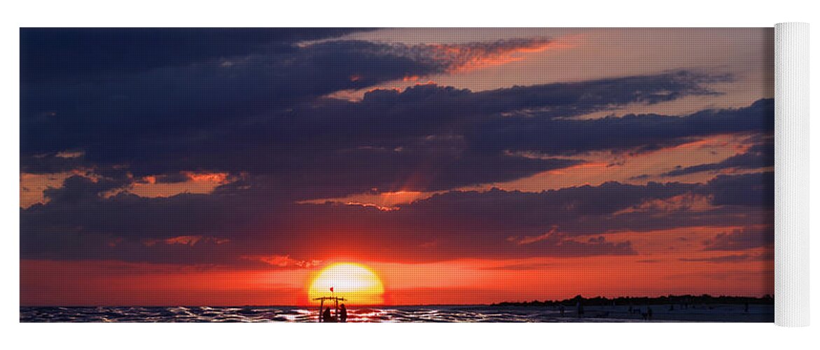Sunset Yoga Mat featuring the photograph Gulf Coast Sunset by Laura Fasulo