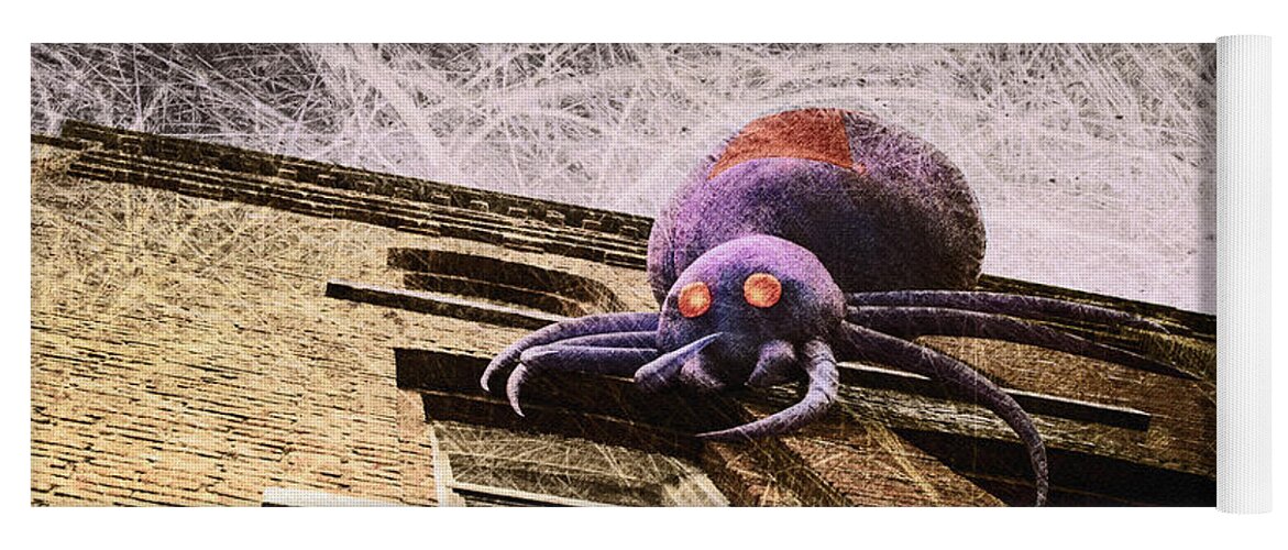 Spider Yoga Mat featuring the photograph Halloween is Coming by Sue Capuano