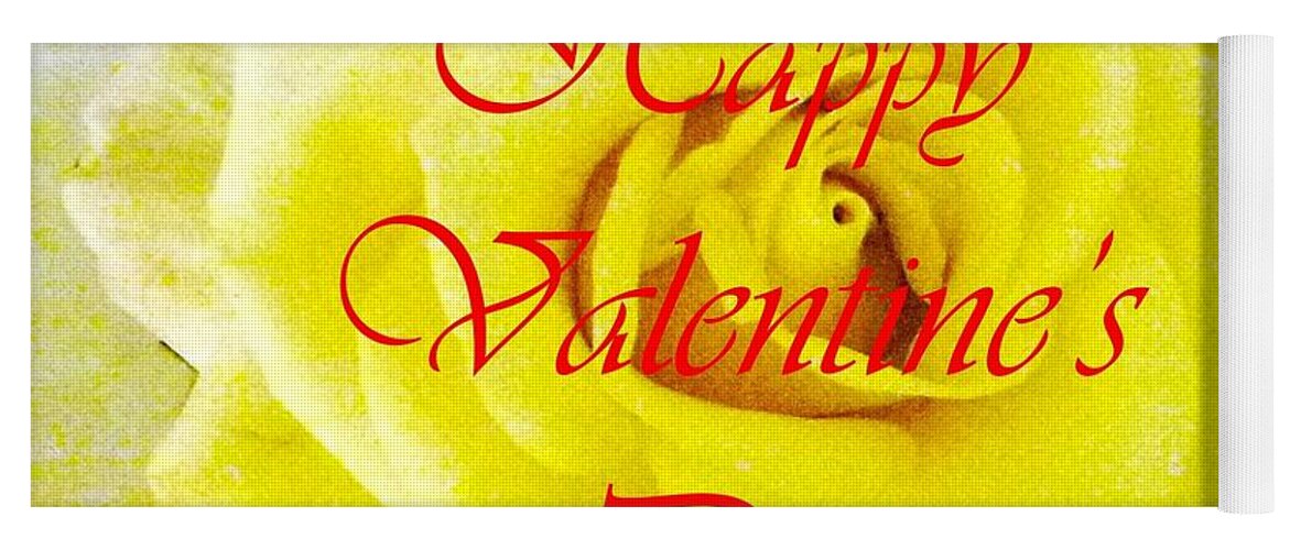 Happy Valentine's Day Yoga Mat featuring the photograph Happy Valentine's Day by Barbie Corbett-Newmin