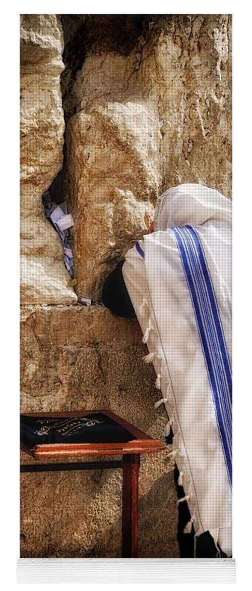 Israel Yoga Mat featuring the photograph Harken Unto My Prayer O Lord Western Wall Jerusalem by Mark Fuller