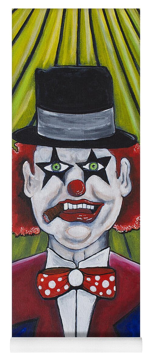 Clowns Yoga Mat featuring the painting Head Clown by Patricia Arroyo