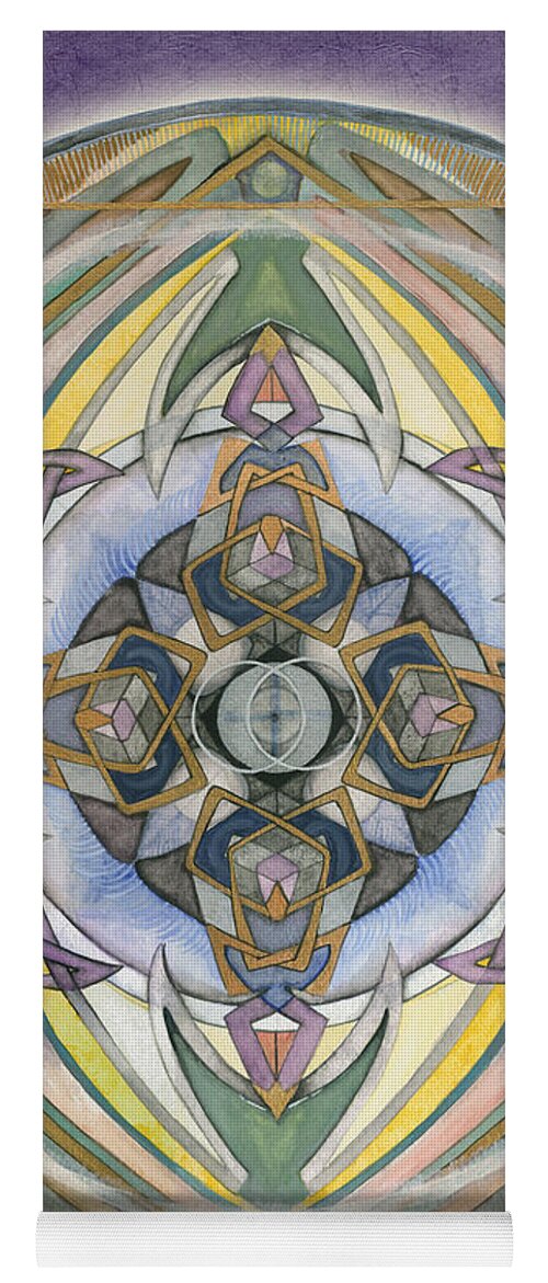 Mandala Art Yoga Mat featuring the painting Healing Mandala by Jo Thomas Blaine