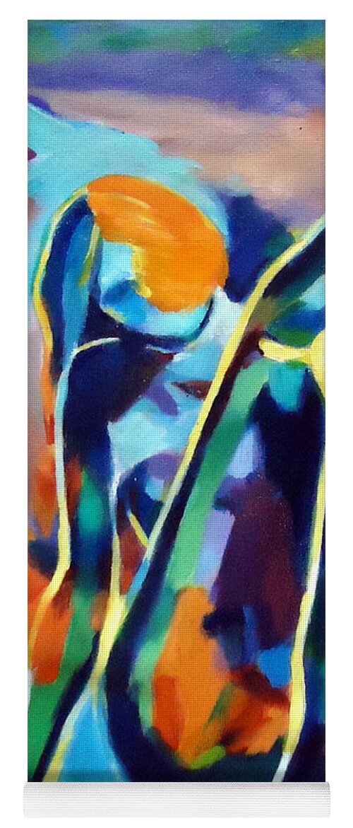 Contemporary Art Yoga Mat featuring the painting Heat wave by Helena Wierzbicki