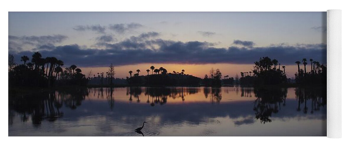 Orlando Yoga Mat featuring the photograph Heron at Dawn by Brian Kamprath