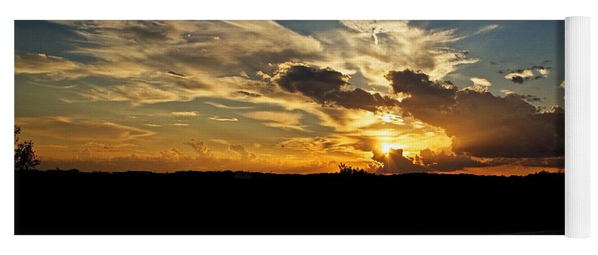 Hill Yoga Mat featuring the photograph Hill Country Sunset by Dave Files