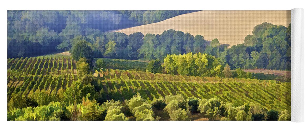 Tuscany Yoga Mat featuring the photograph Hills of Tuscany by David Letts