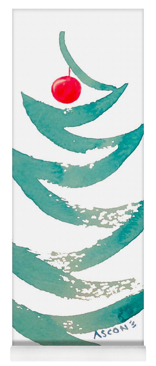 Tree Yoga Mat featuring the painting Holiday by Teresa Ascone