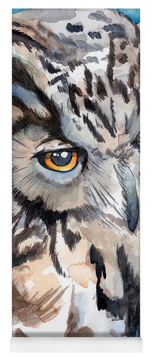 Owl Yoga Mat featuring the painting Hollis Mason by Sean Parnell