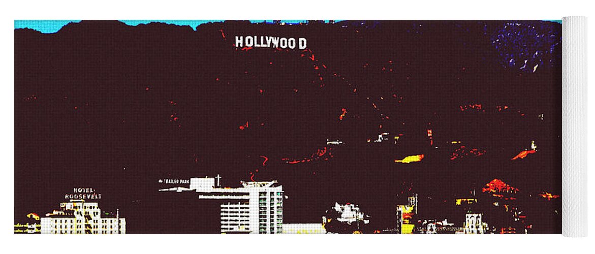 Hollywood Yoga Mat featuring the photograph Hollywood by Gia Marie Houck