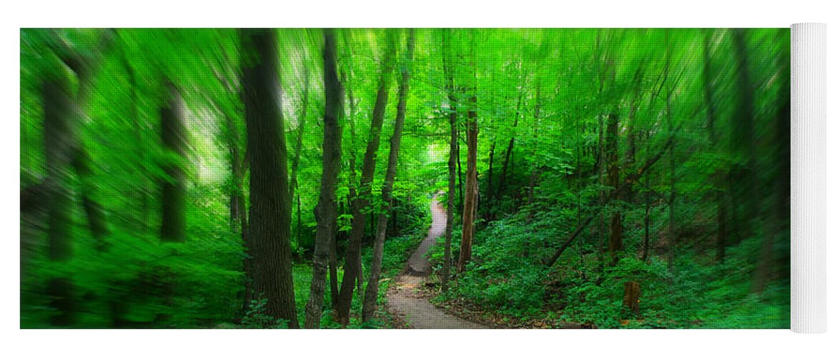 Woods Yoga Mat featuring the photograph Hopkins Path by Amanda Stadther