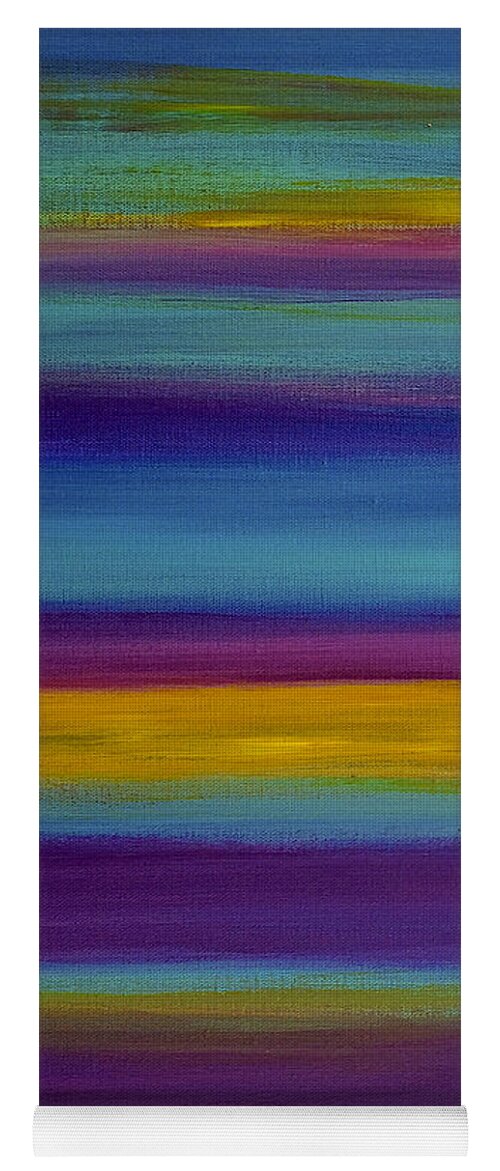 Abstract Yoga Mat featuring the painting Horizons by Dick Bourgault