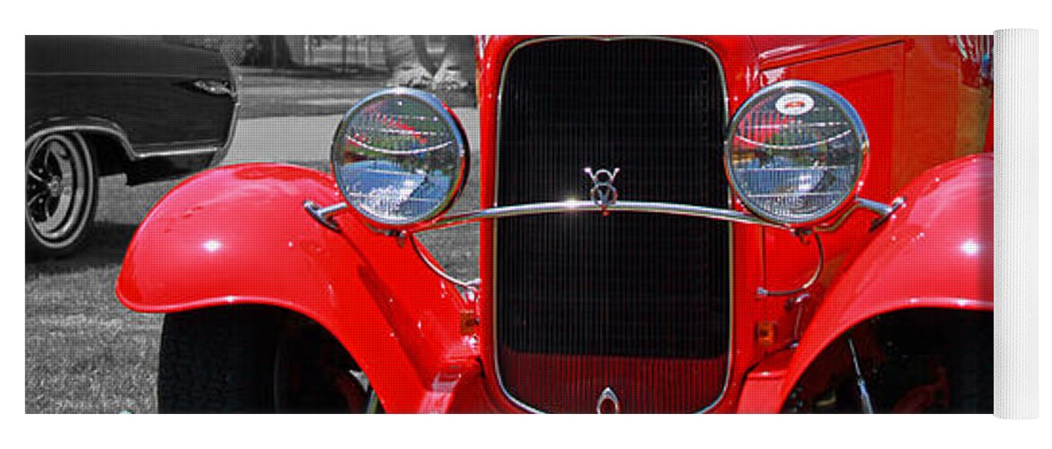 Classic Car Yoga Mat featuring the photograph Hot V8 by Shoal Hollingsworth