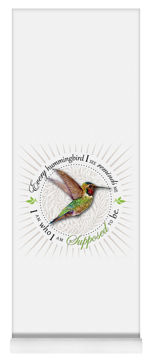 Bird Yoga Mat featuring the painting I am who I am supposed to be by Amy Kirkpatrick