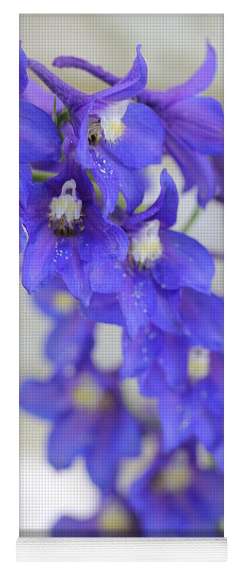 Delphinium Yoga Mat featuring the photograph I Got the Blues by Ruth Kamenev