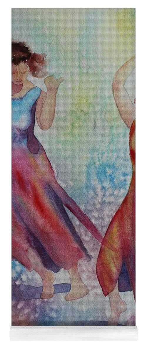 Dance Yoga Mat featuring the painting I Hope You Dance by Ruth Kamenev
