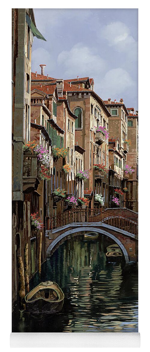 Venice Yoga Mat featuring the painting I Ponti A Venezia by Guido Borelli