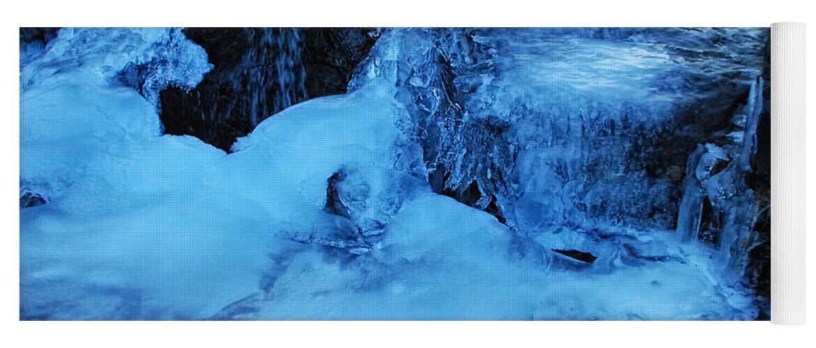 Abstract Yoga Mat featuring the photograph Ice Age Begins by Donna Blackhall