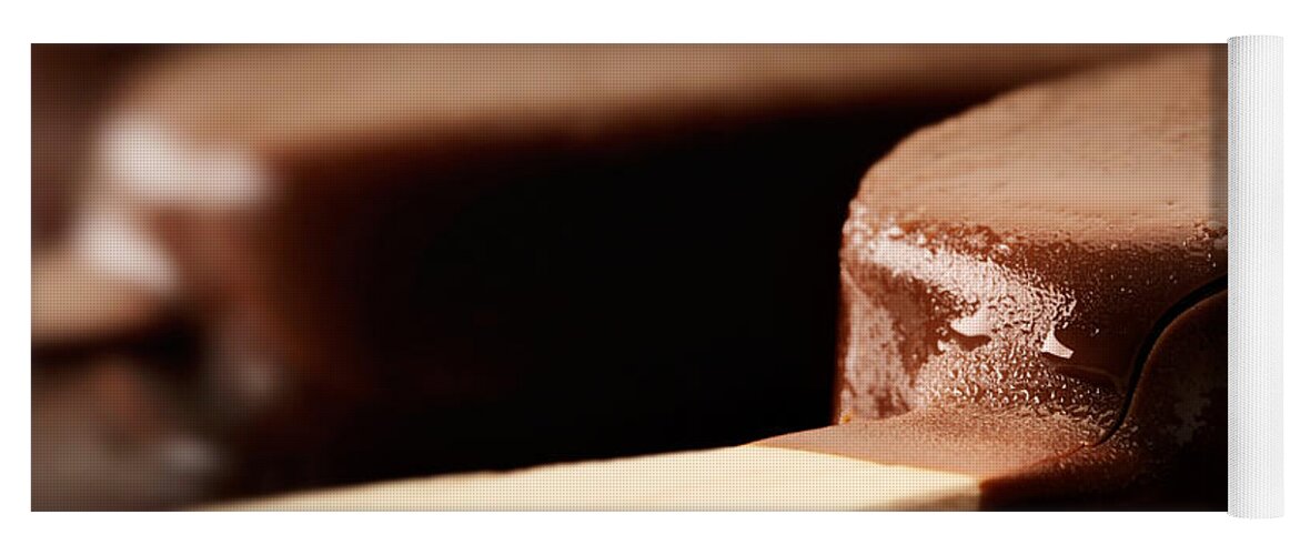 Ice Yoga Mat featuring the photograph Ice Cream Chocolate Bar by Johan Swanepoel