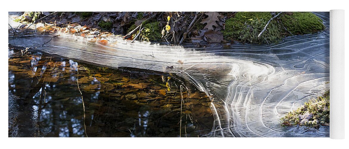 Maine Yoga Mat featuring the photograph Ice In Creek by Steven Ralser