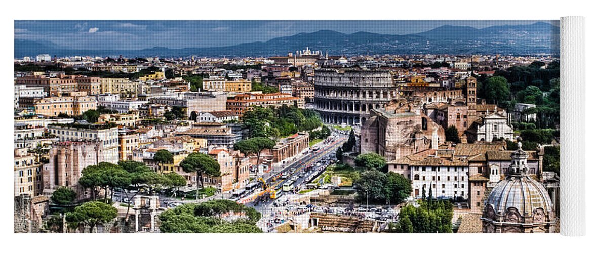 Hdr Yoga Mat featuring the photograph Il Colosseo by Sonny Marcyan