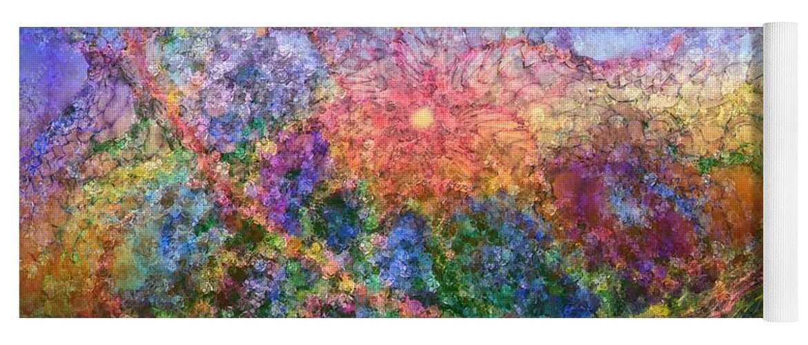 Abstract Yoga Mat featuring the digital art Impressionist Dreams 1 by Casey Kotas