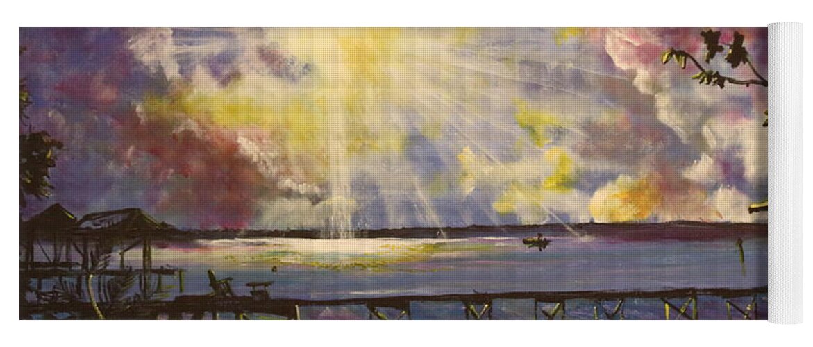Lake Waccamaw Yoga Mat featuring the painting In The Still Of A Dream by Stefan Duncan
