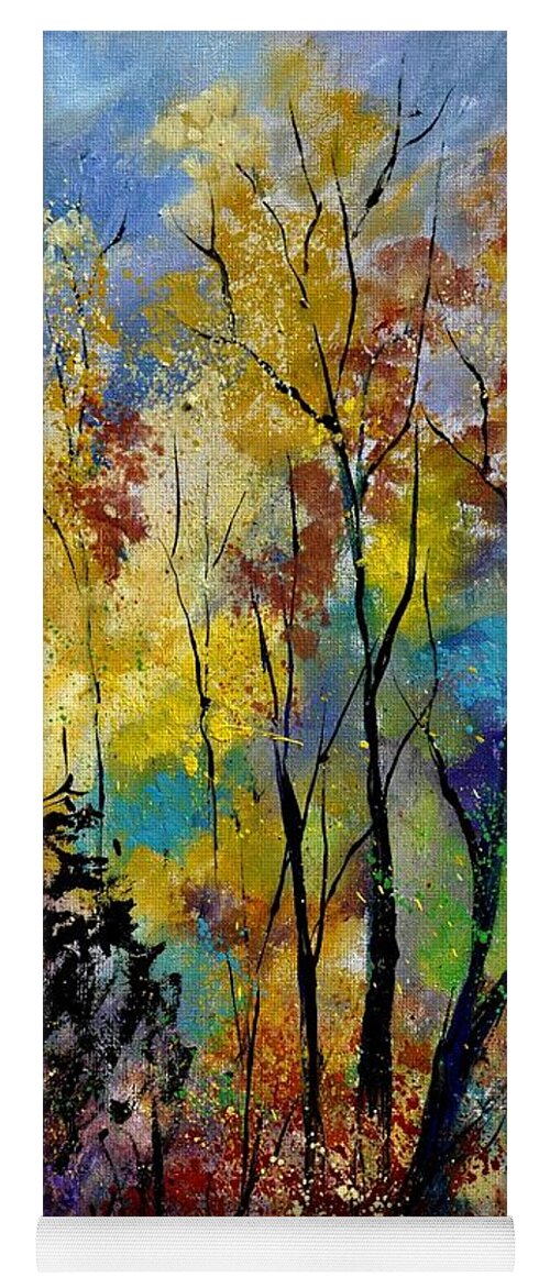 Landscape Yoga Mat featuring the painting In The Wood 563190 by Pol Ledent