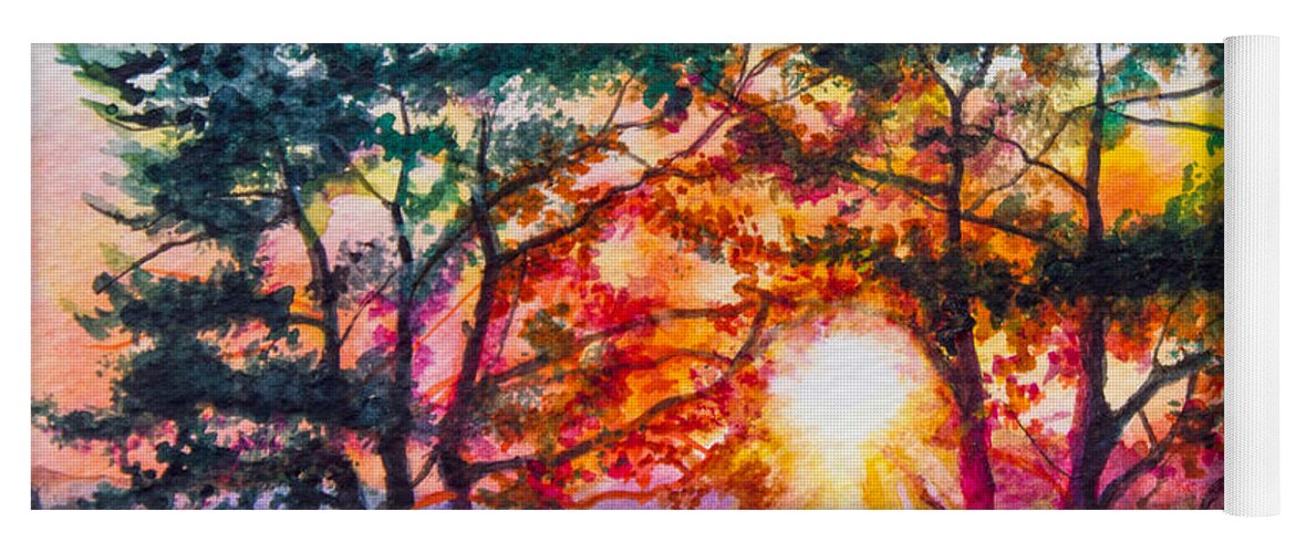Sunset Yoga Mat featuring the painting Indian River Sunset by Patricia Allingham Carlson