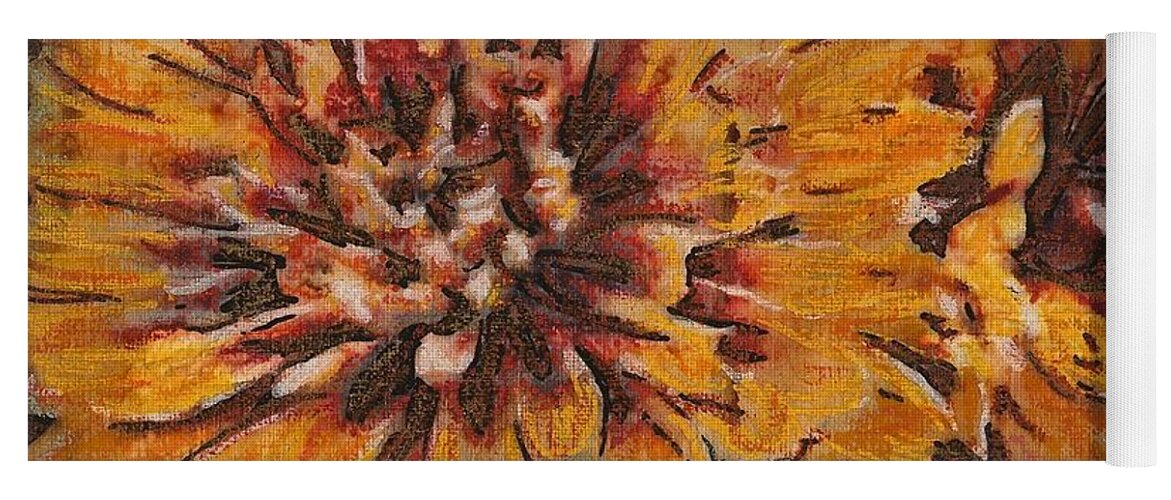 Wildflower Yoga Mat featuring the painting Fall Wonder by Cara Frafjord