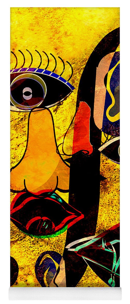 Picasso Yoga Mat featuring the painting Infected Picasso by Ally White
